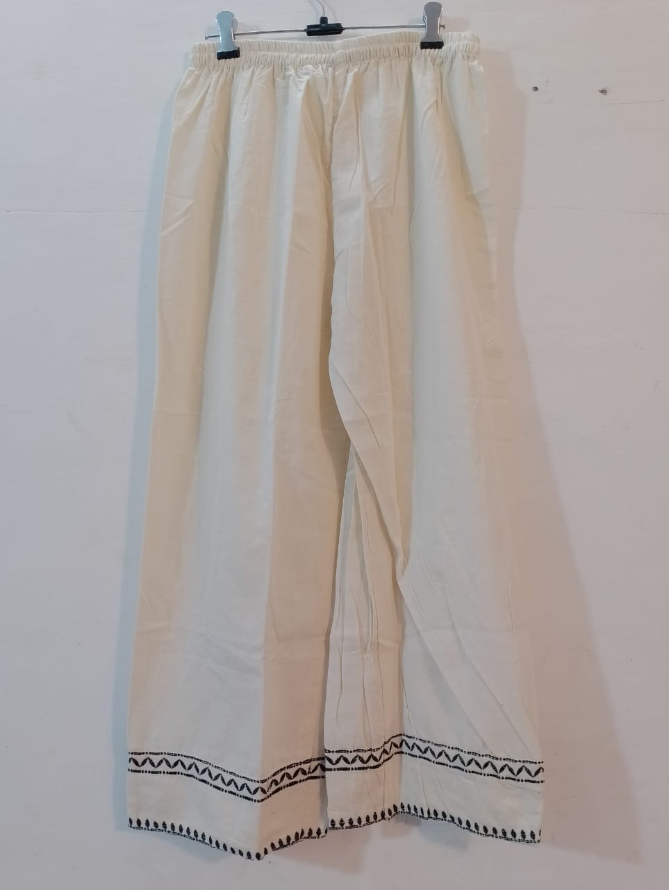 Ivory Embroidered Kurti with Matching Palazzo Set